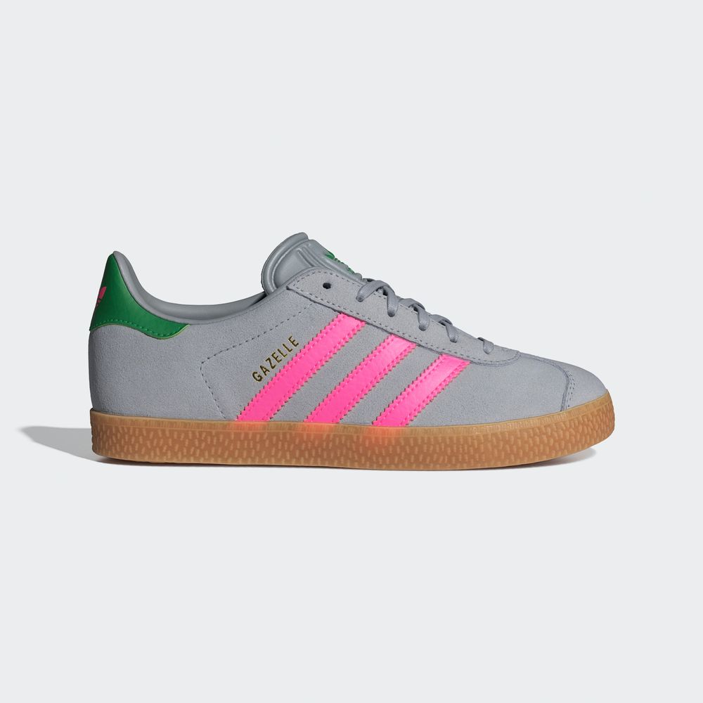 Adidas Originals Chaussure Gazelle - Halo Silver / Lucid Pink / Green