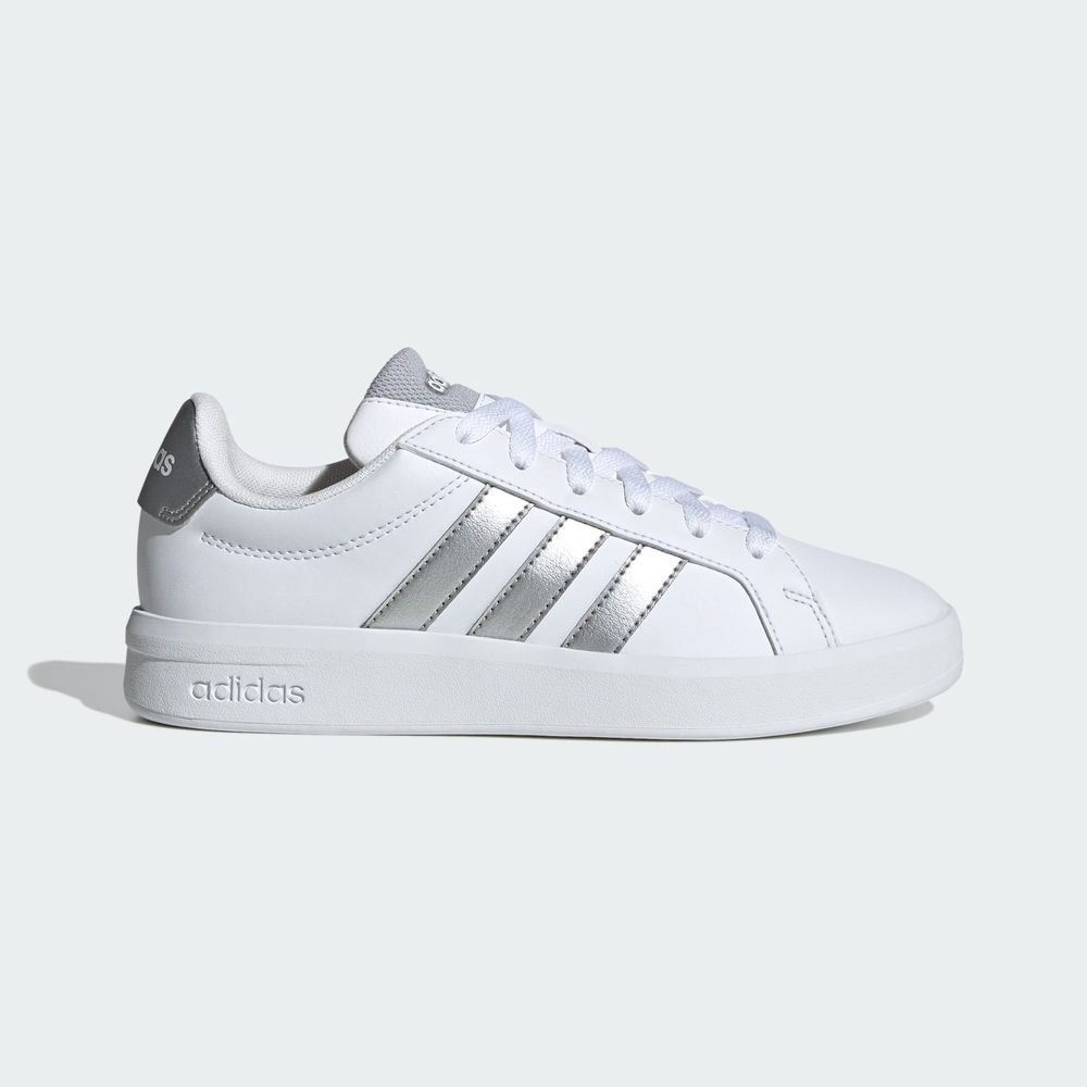 Adidas Sportswear Chaussure Grand Court 3.0 Junior - Cloud White / Silver Metallic / Silver Metallic