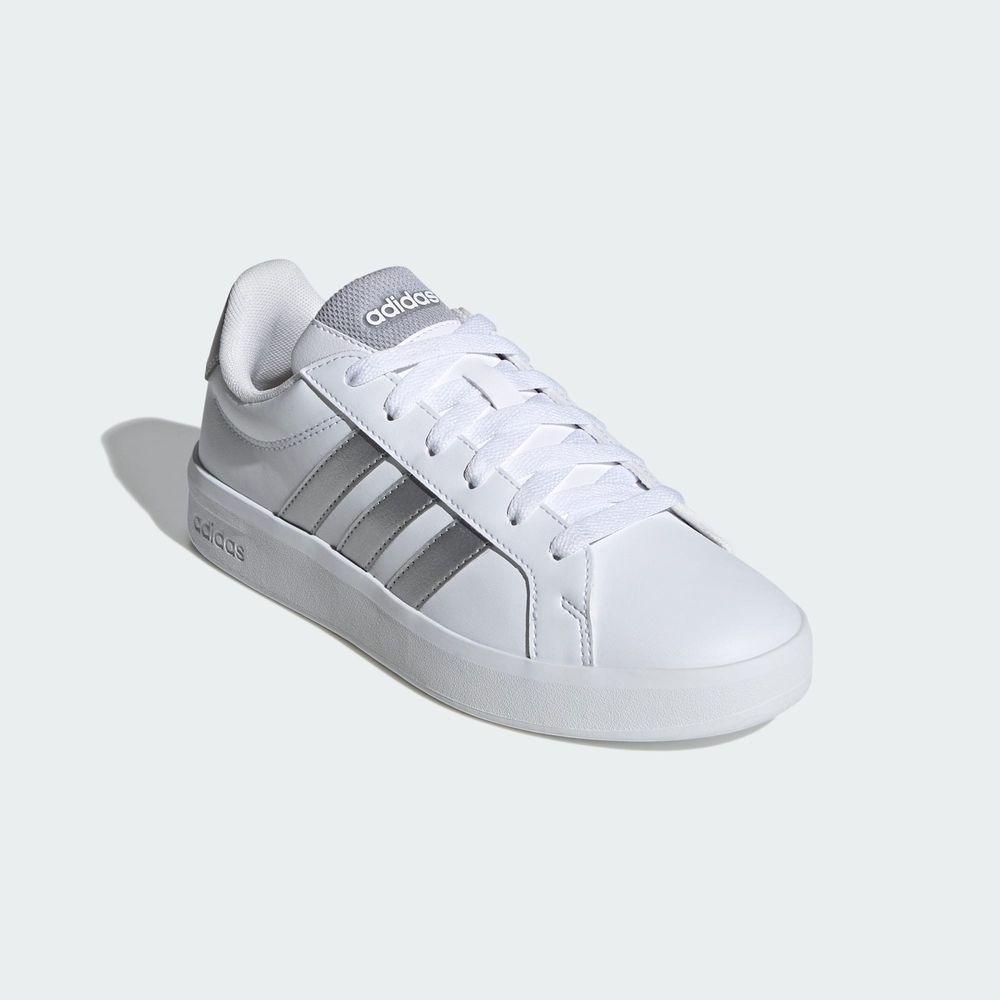 Adidas Sportswear Chaussure Grand Court 3.0 Junior - Cloud White / Silver Metallic / Silver Metallic