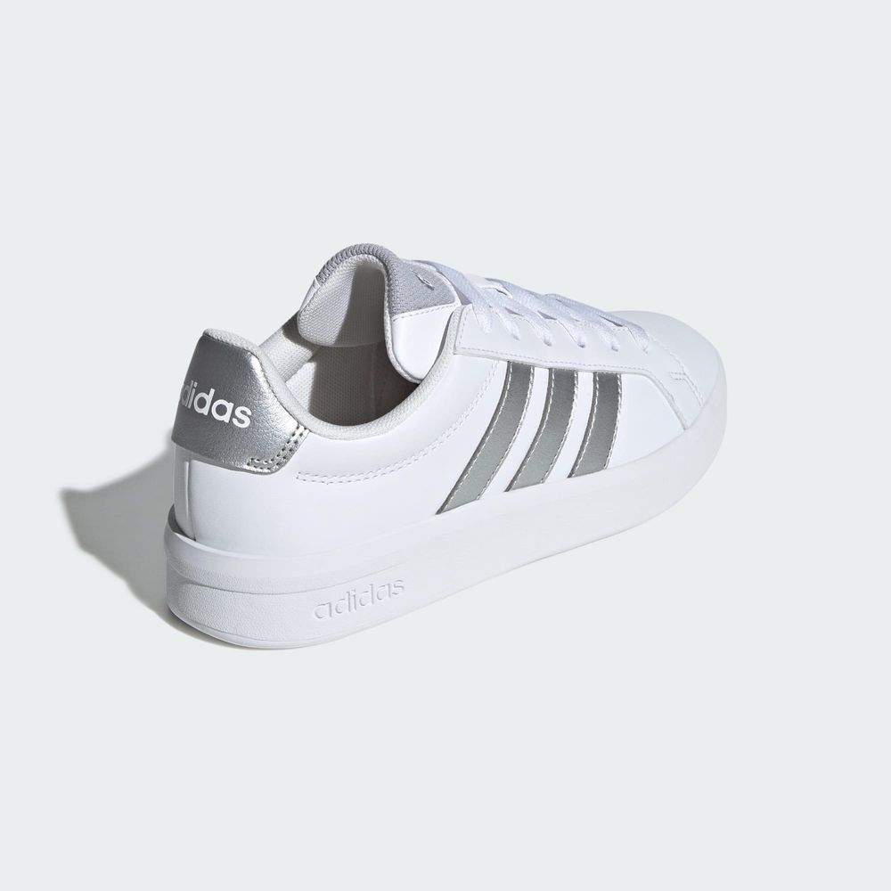 Adidas Sportswear Chaussure Grand Court 3.0 Junior - Cloud White / Silver Metallic / Silver Metallic