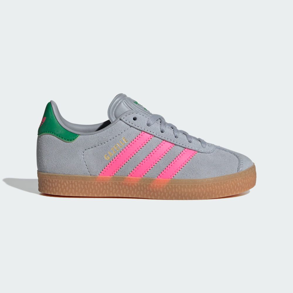 Adidas Originals Chaussure Gazelle - Halo Silver / Lucid Pink / Green