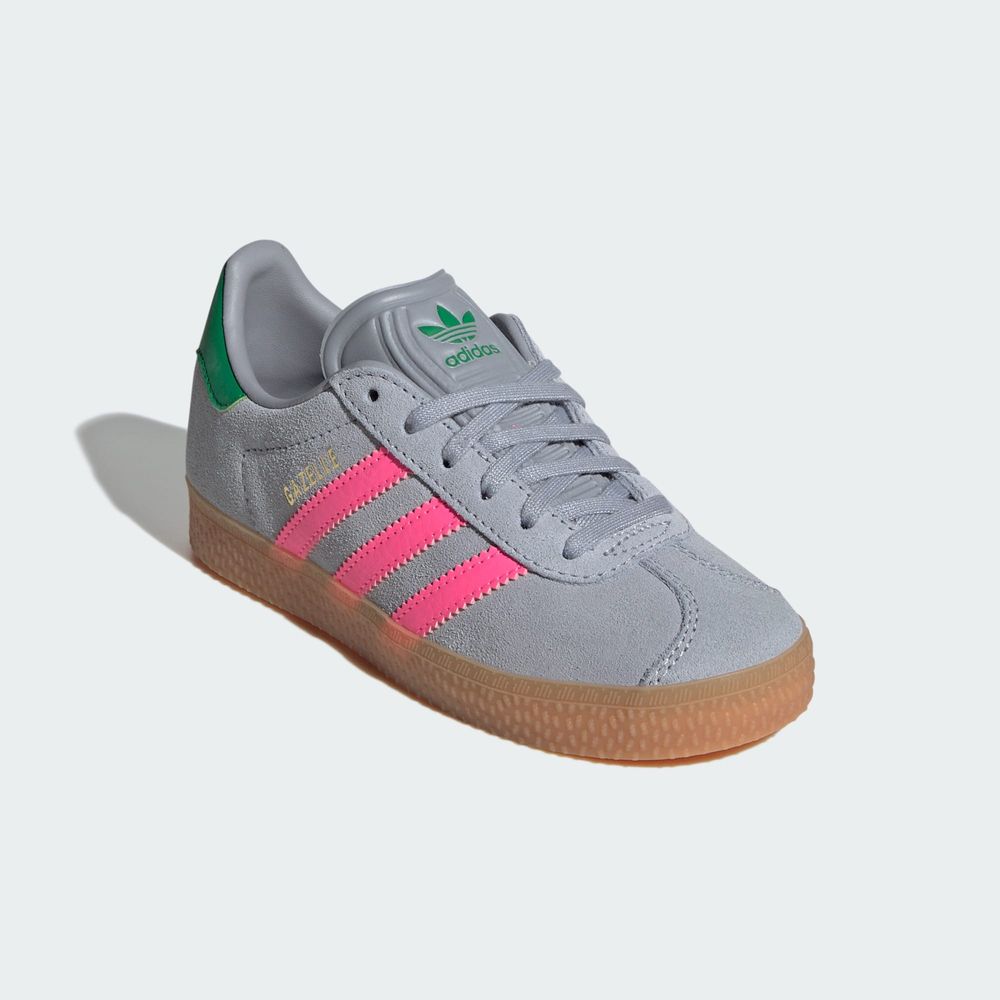 Adidas Originals Chaussure Gazelle - Halo Silver / Lucid Pink / Green