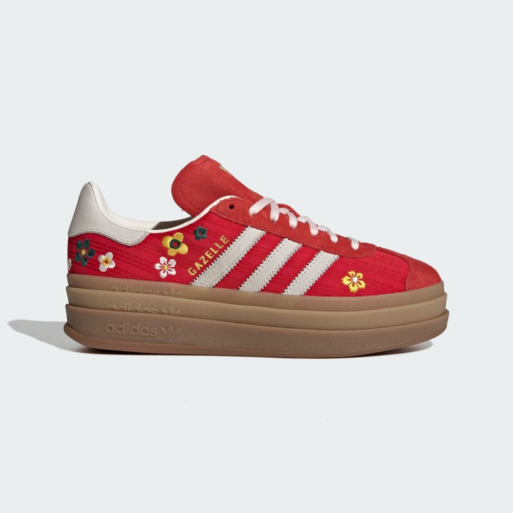 Adidas Originals Chaussure Adidas Originals X Liberty London Gazelle Bold - Better Scarlet / Off White / Eqt Yellow