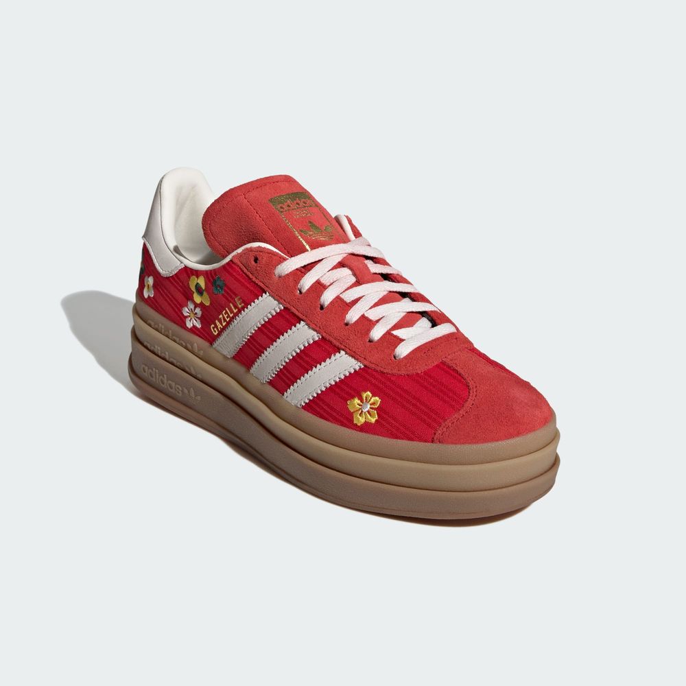 Adidas Originals Chaussure Adidas Originals X Liberty London Gazelle Bold - Better Scarlet / Off White / Eqt Yellow