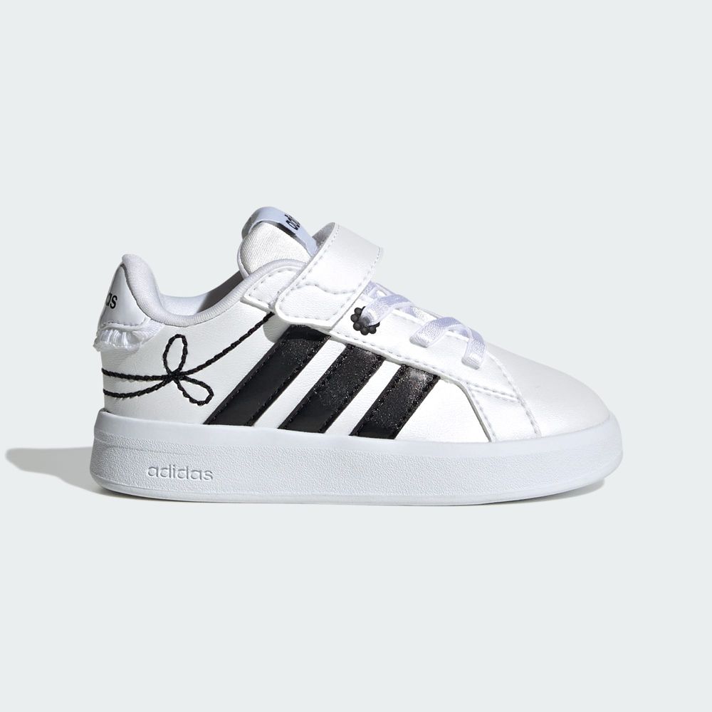 Adidas Sportswear Chaussure Grand Court 3.0 Bébés Filles - Cloud White / Core Black / Hi-Res Yellow