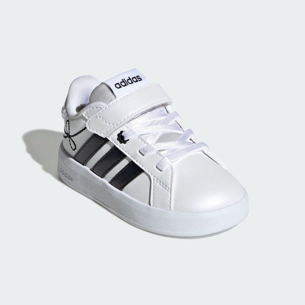 Adidas Sportswear Chaussure Grand Court 3.0 Bébés Filles - Cloud White / Core Black / Hi-Res Yellow