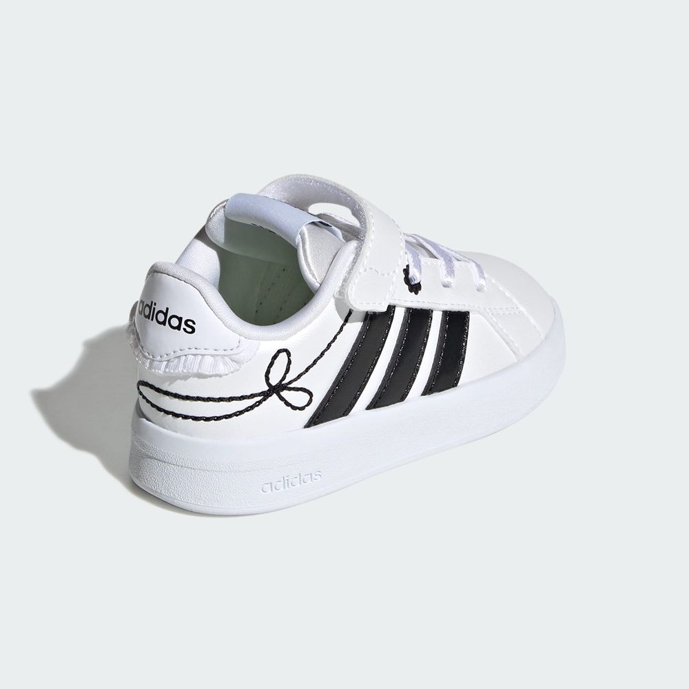 Adidas Sportswear Chaussure Grand Court 3.0 Bébés Filles - Cloud White / Core Black / Hi-Res Yellow