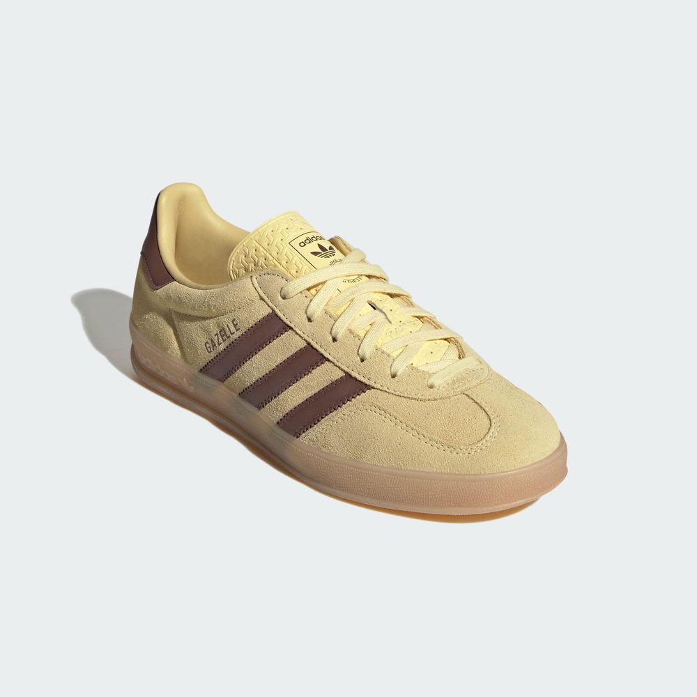 Adidas Originals Chaussure Gazelle Indoor - Almost Yellow / Preloved Brown / Gum
