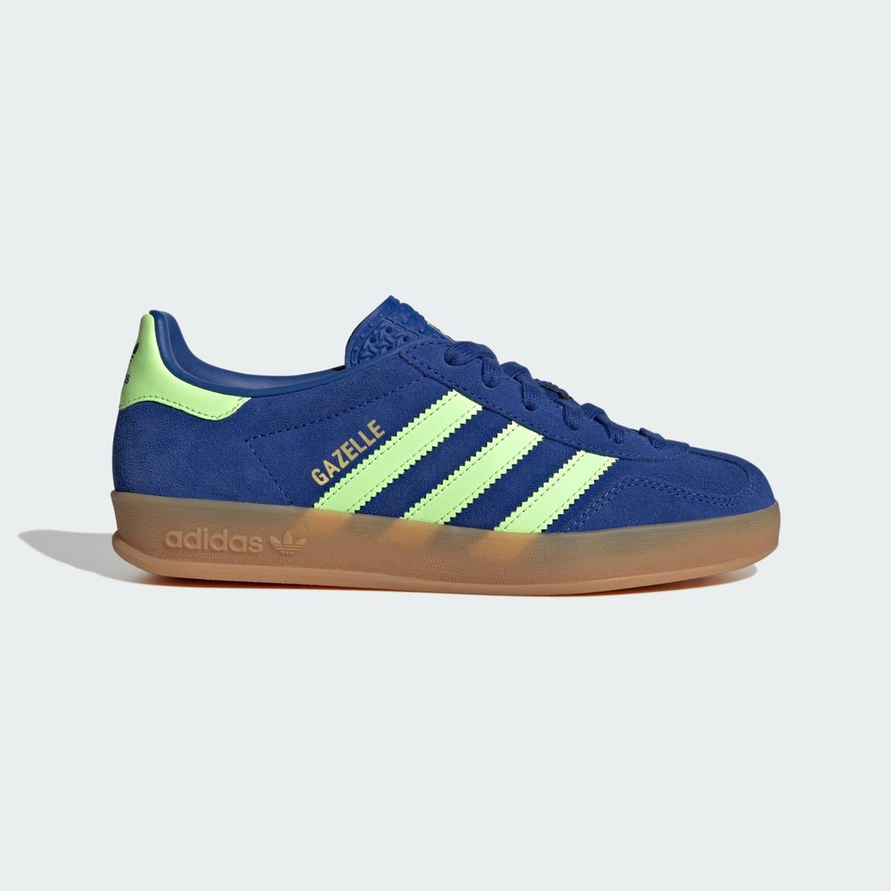 Adidas Originals Chaussure Gazelle Indoor - Royal Blue / Green Spark / Gold Metallic