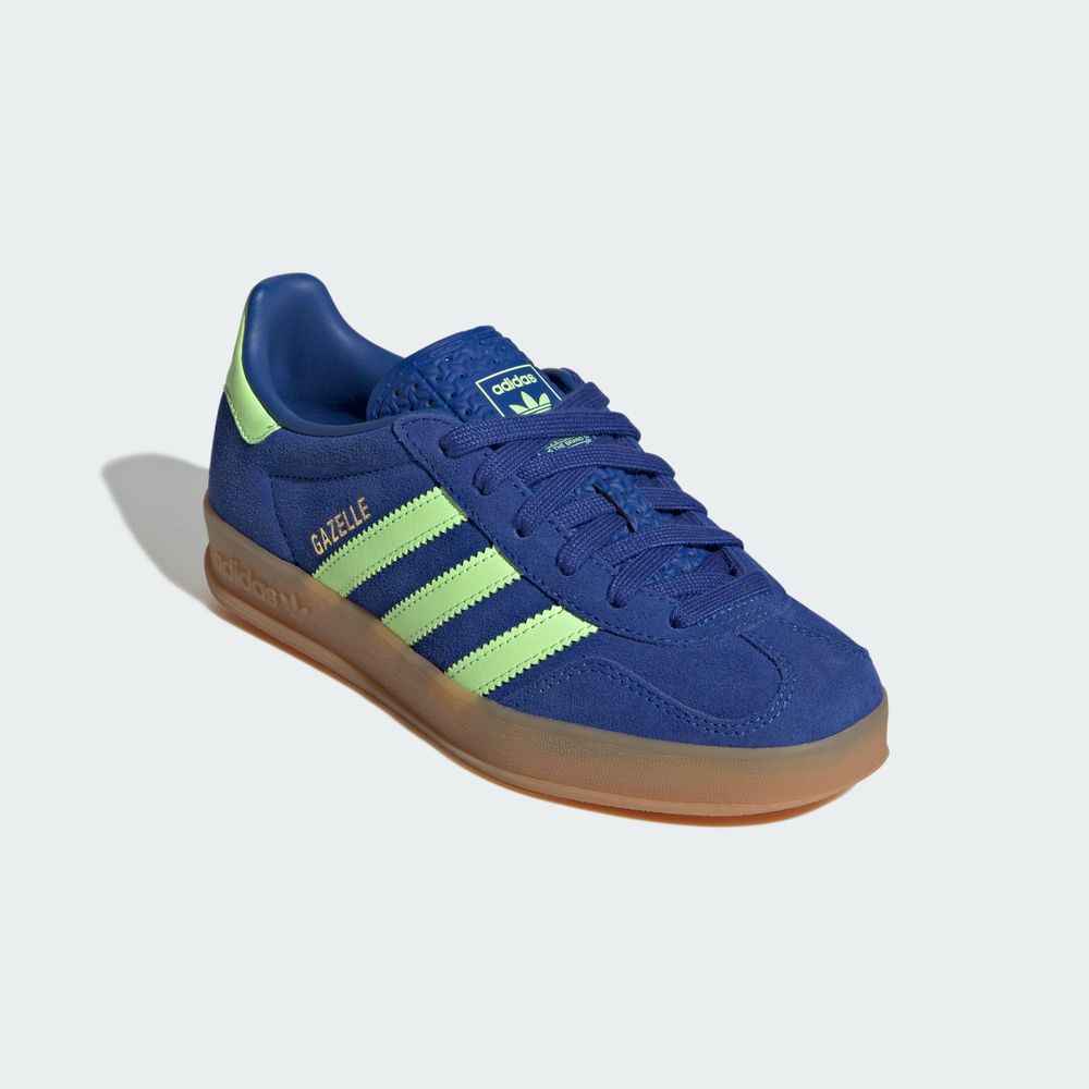 Adidas Originals Chaussure Gazelle Indoor - Royal Blue / Green Spark / Gold Metallic
