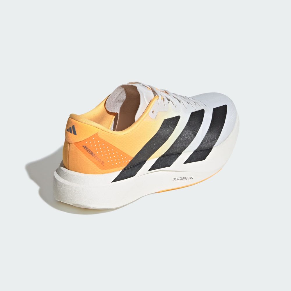 Adidas Performance Chaussure Adizero Evo Sl - Crystal White / Lucid Tangerine / Iron Metallic