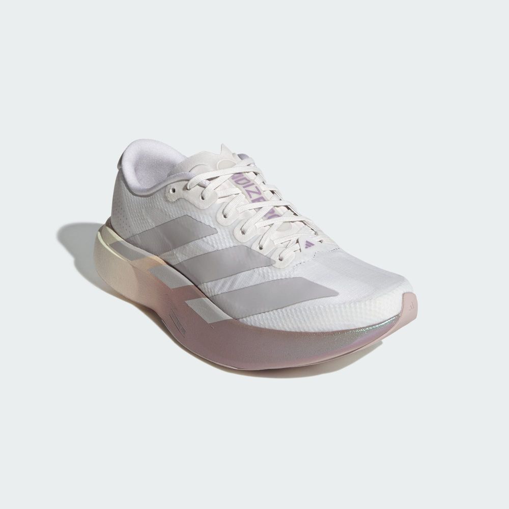 Adidas Performance Chaussure Adizero Evo Sl - Crystal White / Grey Two / Matt Purple Met.