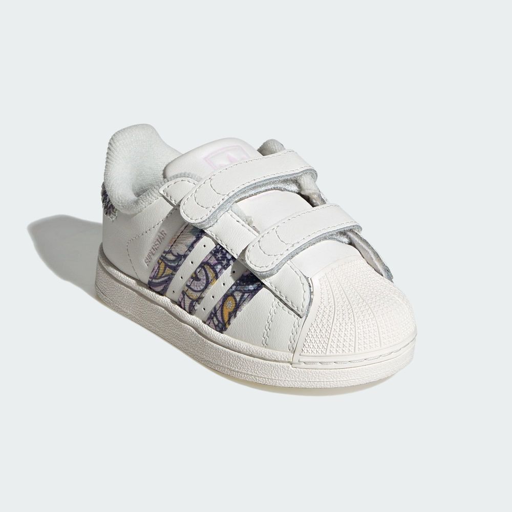 Adidas Originals Chaussure Fermeture Confortable Superstar II Adidas Liberty London - Core White / Orchid Fusion / Gum