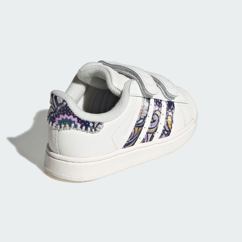 Adidas Originals Chaussure Fermeture Confortable Superstar II Adidas Liberty London - Core White / Orchid Fusion / Gum