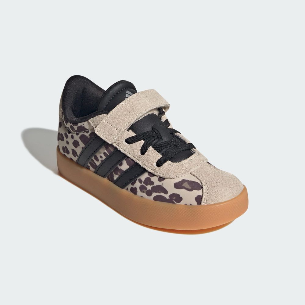 Adidas Sportswear Chaussure Vl Court 3.0 Enfants - Crystal Linen / Core Black / Khaki Six