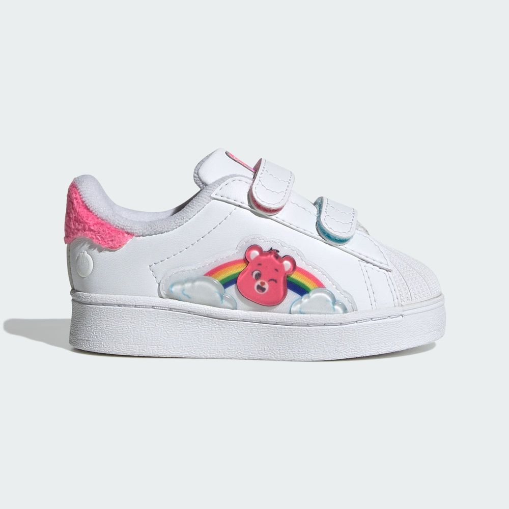 Adidas Originals Chaussure Fermeture Confortable Lumière Led Adidas Bisounours Superstar - Cloud White / Lucid Pink / Bliss Pink