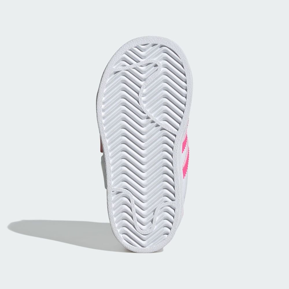 Adidas Originals Chaussure Fermeture Confortable Lumière Led Adidas Bisounours Superstar - Cloud White / Lucid Pink / Bliss Pink
