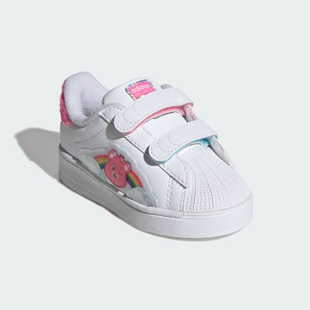 Adidas Originals Chaussure Fermeture Confortable Lumière Led Adidas Bisounours Superstar - Cloud White / Lucid Pink / Bliss Pink