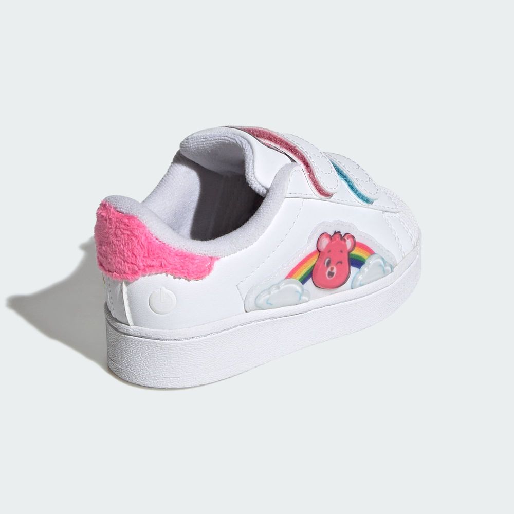 Adidas Originals Chaussure Fermeture Confortable Lumière Led Adidas Bisounours Superstar - Cloud White / Lucid Pink / Bliss Pink