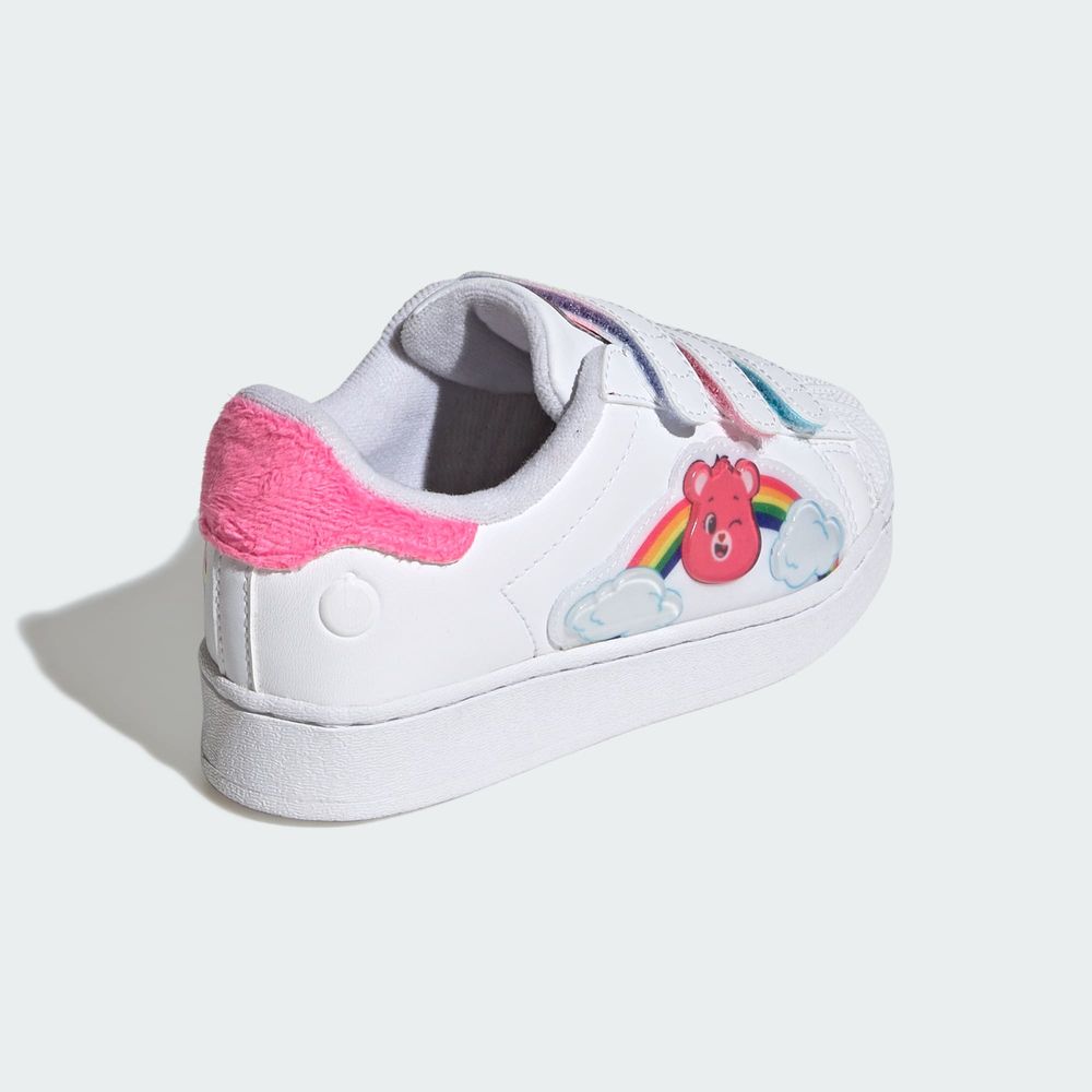 Adidas Originals Chaussure Fermeture Confortable Lumière Led Adidas Care Bears Superstar - Cloud White / Lucid Pink / Bliss Pink