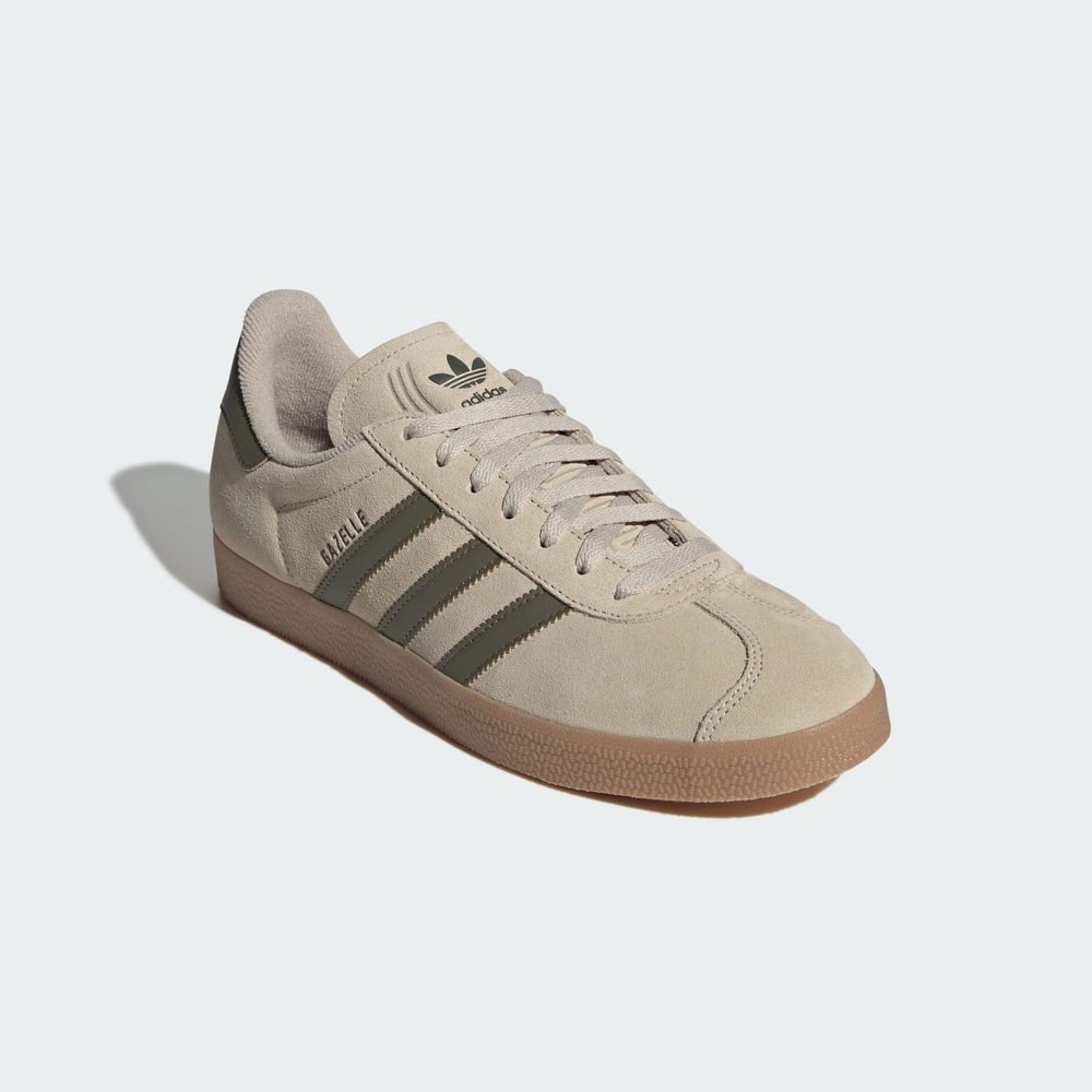 Adidas Originals Chaussure Gazelle - Khaki Three / Olive Strata / Gum