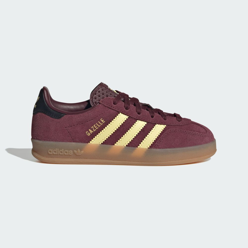 Adidas Originals Chaussure Gazelle Indoor - Maroon / Almost Yellow / Gold Metallic