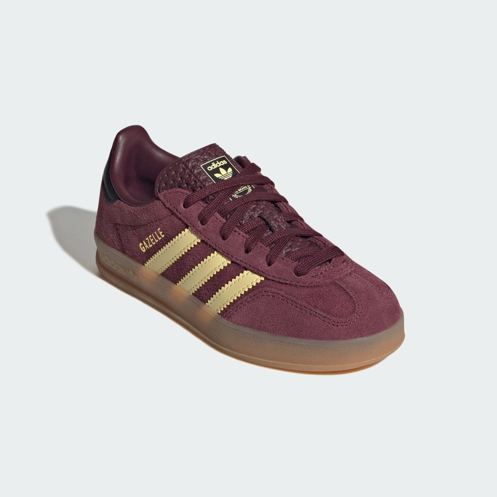 Adidas Originals Chaussure Gazelle Indoor - Maroon / Almost Yellow / Gold Metallic