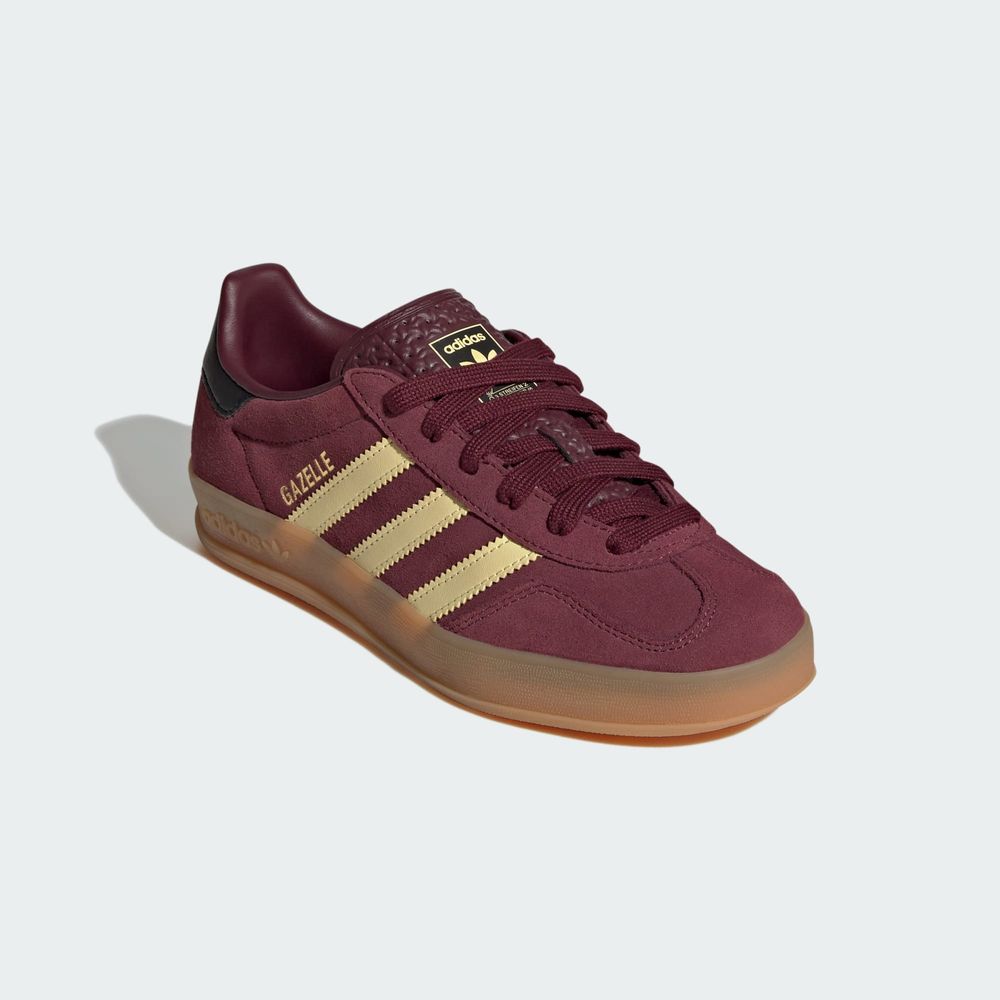 Adidas Originals Chaussure Gazelle Indoor - Maroon / Almost Yellow / Gold Metallic