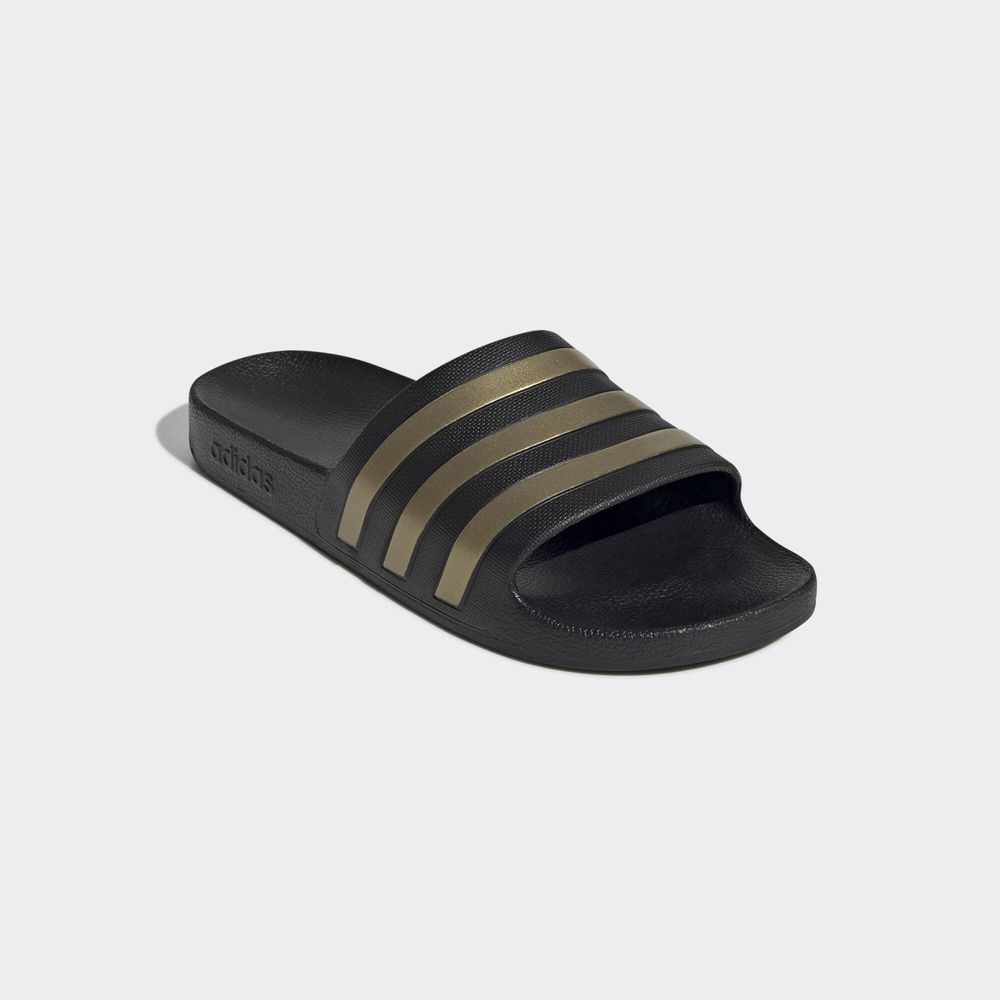 Adidas Sportswear Claquette Adilette Aqua - Core Black / Gold Metallic / Core Black