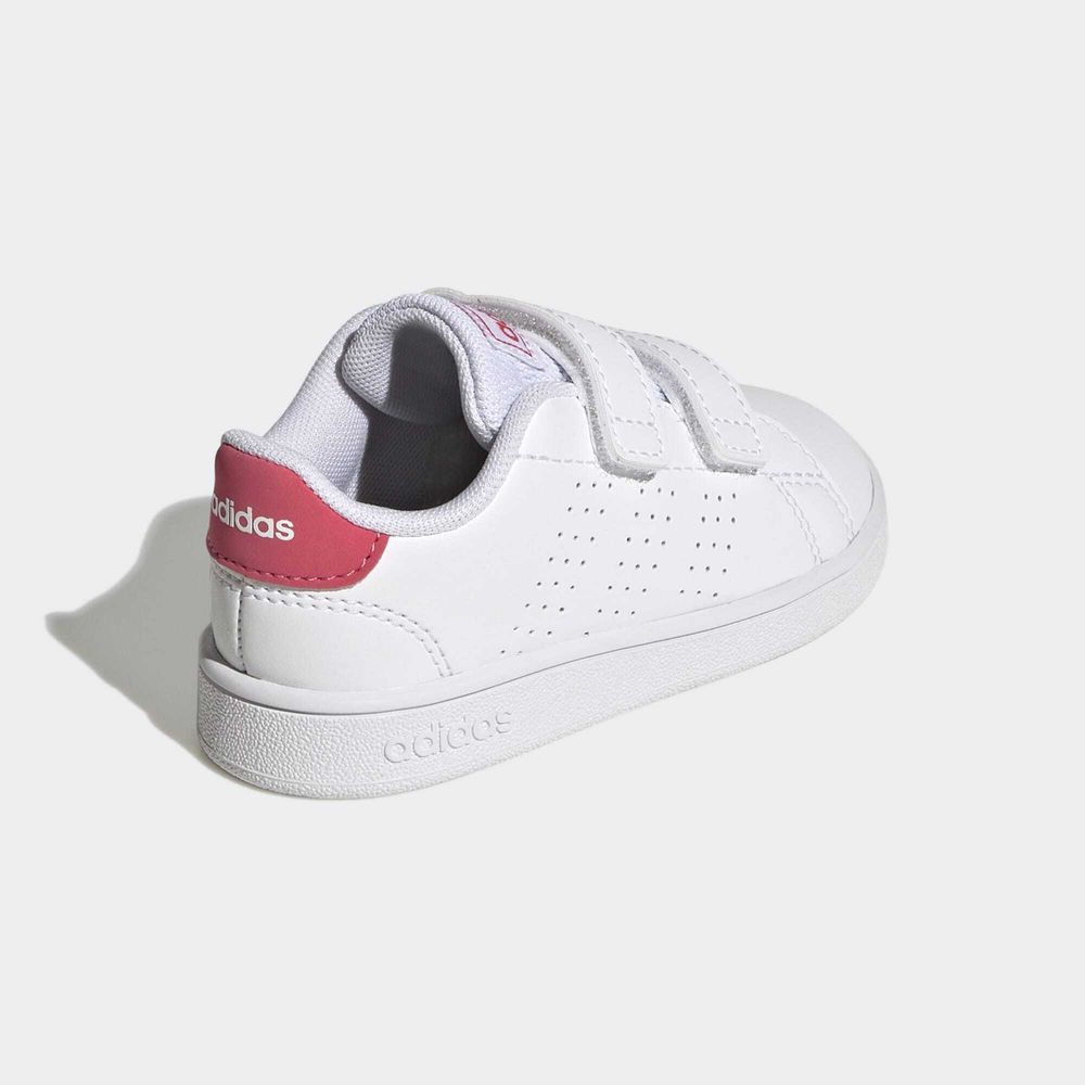 Adidas Sportswear Chaussure À Double Bande Auto-Agrippante Advantage Lifestyle Court - Cloud White / Real Pink / Core Black