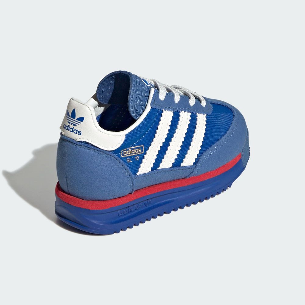 Adidas Originals Chaussure Lacets Élastiques Sl 72 RS Enfants - Blue / Core White / Better Scarlet