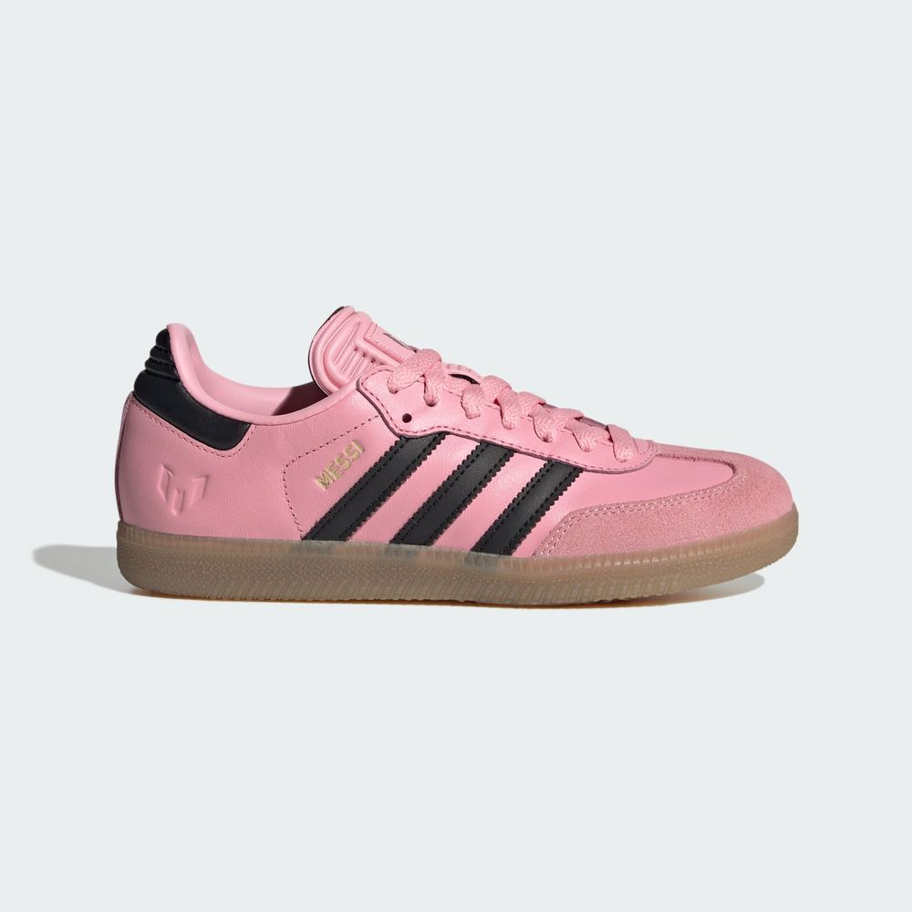 Adidas Performance Chaussure Samba Messi Enfants - Light Pink / Core Black / Gum