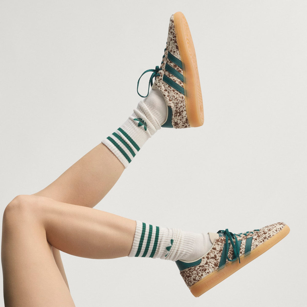 Chaussure Handball Spezial - Off White / Rich Green / Dark Brown